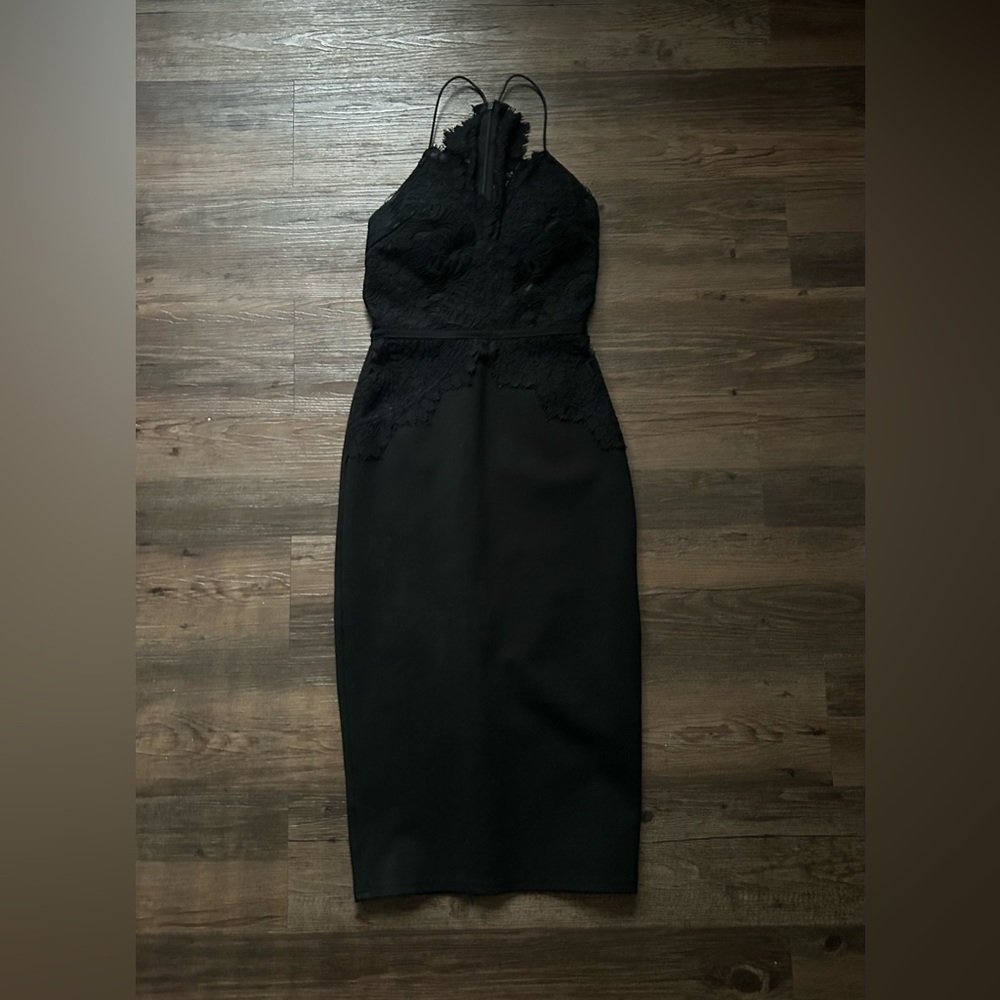 Angel Biba Black Lace Maxi Dress